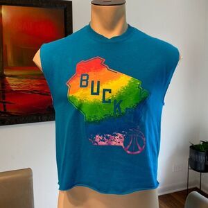 Z Milwaukee Bucks Pride Medium Cropped T Shirt Sleeveless Gildan Dryblend